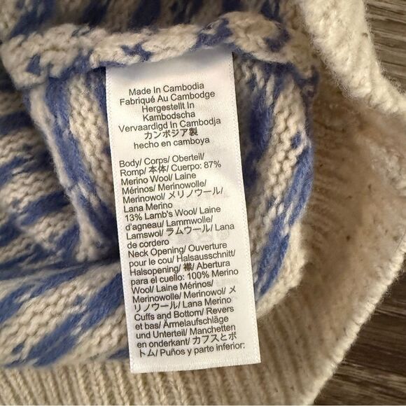 J. Crew Lambswool Fair Isle sweater with bird's eye New - Picture 3 of 9